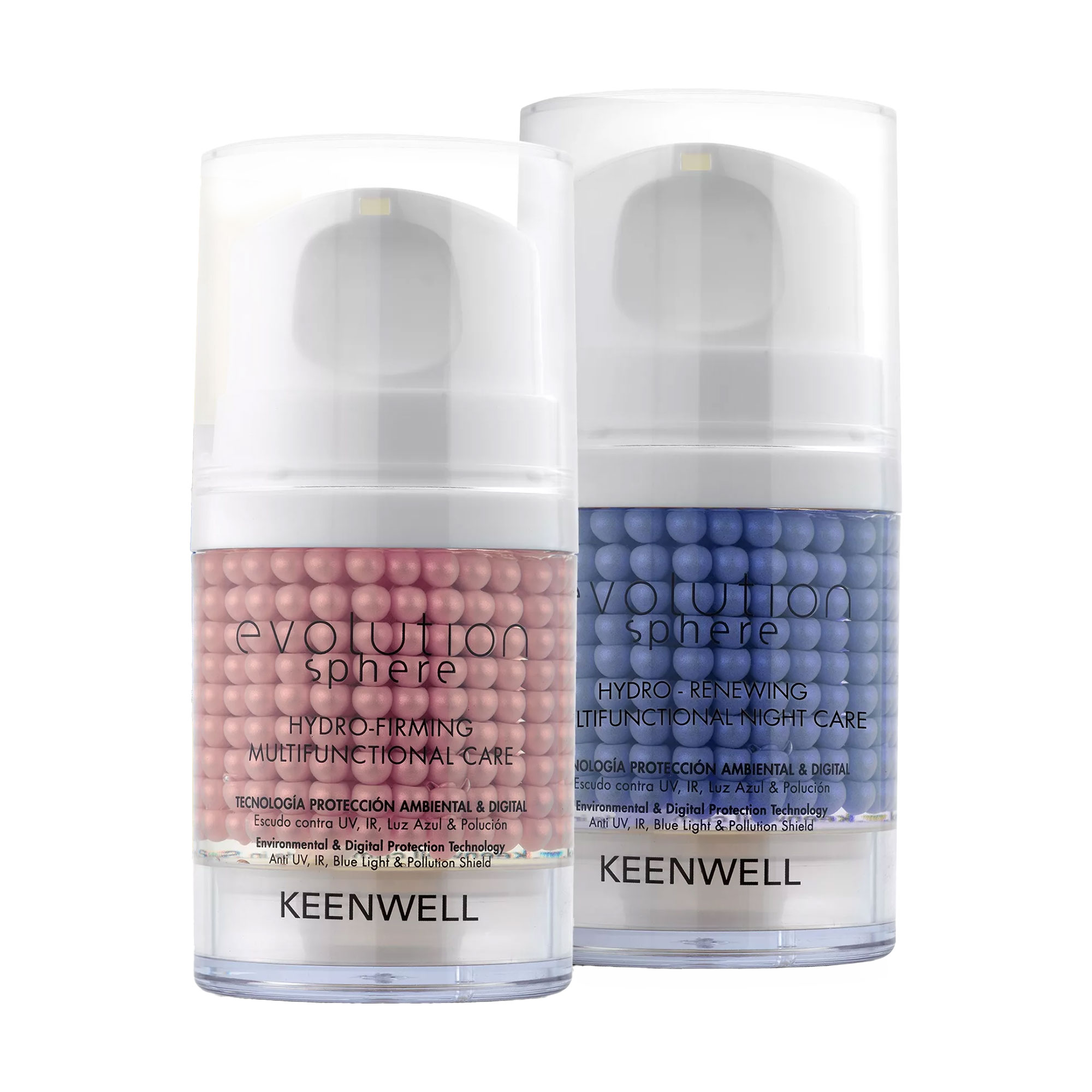 Зволожувальний мультифункційний комплекс Keenwell Evolution Sphere (денний ліфтинговий, 50 мл + нічний відновлювальний, 50 мл)